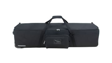 TOKISTAR、照明機材用ローラー付きキャリーケース発売。悪路対応のハンドル付き、仕切りとベルトで機材を保護
