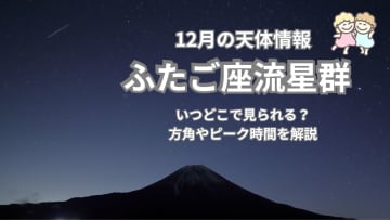 【ふたご座流星群2025】いつどこで見られる？方角やピーク時間を解説