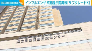 インフルエンザ 9割超が変異株「サブクレードK」