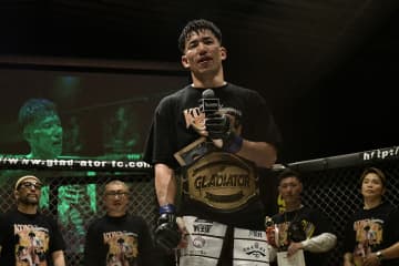 UFCの”コリアン・ゾンビ”の愛弟子を制した中川皓貴がGLADIATORフェザー級王座初戴冠！
