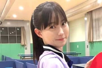 “可愛すぎる卓球女子”、意外な特技にネット仰天「綺麗、スタイル良すぎ」　菊池日菜に「なんて美しい回転」の声