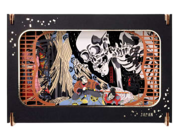 エンスカイ、可動式扉付きペーパークラフト「ペーパーシアター　浮世絵　相馬の古内裏」、「ペーパーシアター 神奈川沖浪裏」2026年1月発売