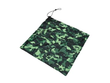 迷彩色でカメラを包む「KANI カメララッピングクロス」新色　巾着のように絞れるバンジーコードを追加