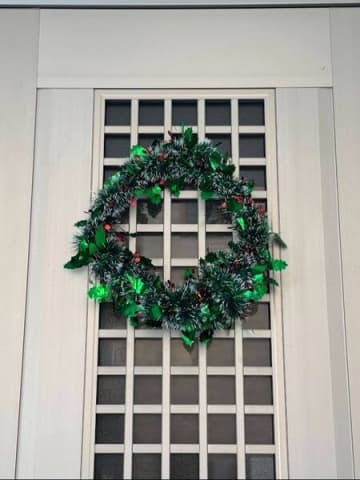 節約クリスマスリース