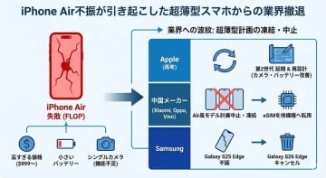 iPhone Airの販売不振、中国メーカーにも影響