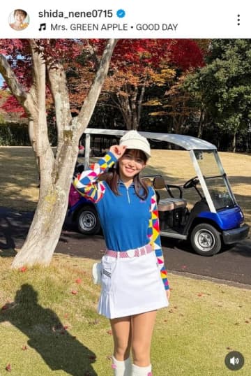 タレントの志田音々が母親と久しぶりのゴルフ 「上手になりたいなって心から思えた日」と心境の変化を告白