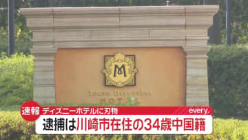 【速報】東京ディズニーシーホテル“刃物男”　逮捕は川崎市に住む34歳中国籍の男