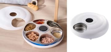 留守番中のペットにご飯を　『タイマー式6食自動給餌器」がエレコムより登場