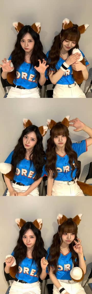 「きつねダンス可愛すぎ！」！MADEIN S・マシロ＆セリナ、しっぽ付きユニフォーム姿にファン悶絶【PHOTO】