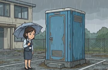 職場トイレがまさかの"仮設トイレ"だった「手洗いは外の井戸水。雨の日は傘をさして……」　ある女性の回想