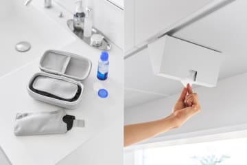 山崎実業、メガネとコンタクトをまとめて収納できるケース発売。旅行で持ち運べるセミハード