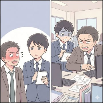「新人は見て覚えろ」と放置する先輩。我慢できなかった新人が放った正論に、先輩の顔色が一変【短編小説】