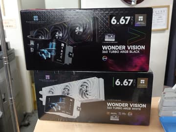 6.67インチL字型ディスプレイ搭載の水冷クーラー「Wonder Vision 360 Turbo ARGB」がThermalrightから