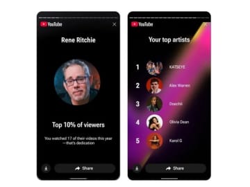 YouTube、2025年の視聴習慣を振り返る新機能「ハイライト」を追加
