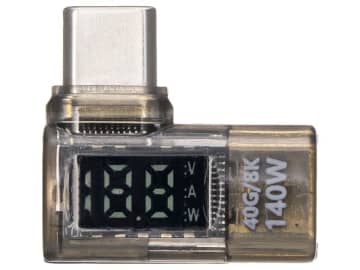 サンワサプライ、電力表示可能なUSB4変換アダプタ