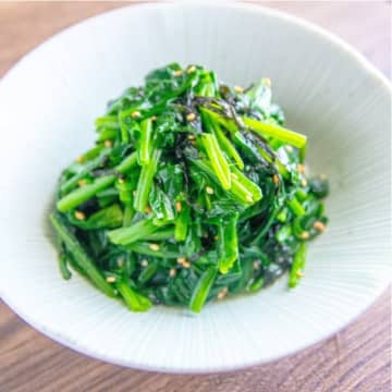 【ほうれん草1束が一瞬で消える】「のり塩の香りずるい」「作り置きすると真っ先になくなる」簡単レシピ