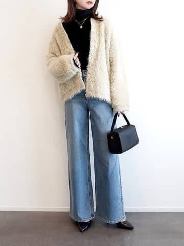 冬のワイドデニムきれいめ派さんはこう着るのが正解です！大人の上品デニムコーデ