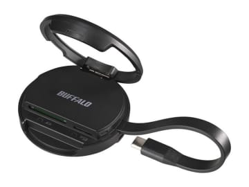 バッファロー、データ転送と95W給電が同時にできるカードリーダー