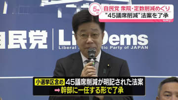 衆院定数削減めぐり　自民“45議席削減”法案を了承　1年以内に結論出なかった場合