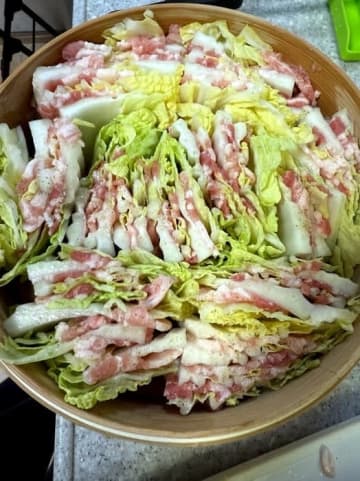 北斗晶、夫・佐々木健介との撮影後に作った手料理を公開「畑で採れた白菜で」