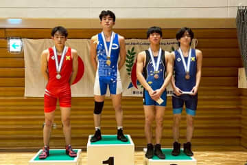 ＜レスリング＞【写真集】2025年東日本学生選手権（秋季）新人戦／男子フリースタイルＢ・表彰式