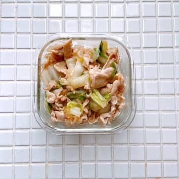 お鍋で余りがちな白菜で！ご飯に合う『豚肉と白菜のとろみ中華炒め』の作り置き