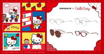 オンデーズ、「ハローキティ」コラボ本日発売！　全8種フレームや限定メガネケース
