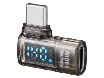 充電状態を可視化できる、モニター表示付きType-C変換アダプターをサンワサプライが発売