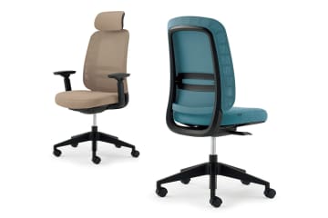 プラス、毬のようなフォルム・3Dニットメッシュのワークチェア「mari」