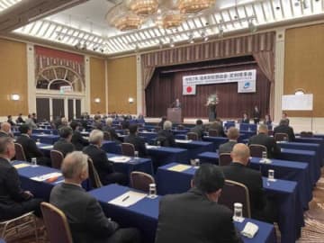 大阪府遊協が歳末防犯懇談会、大阪府警察による防犯教室や音楽隊・カラーガード隊が演奏会