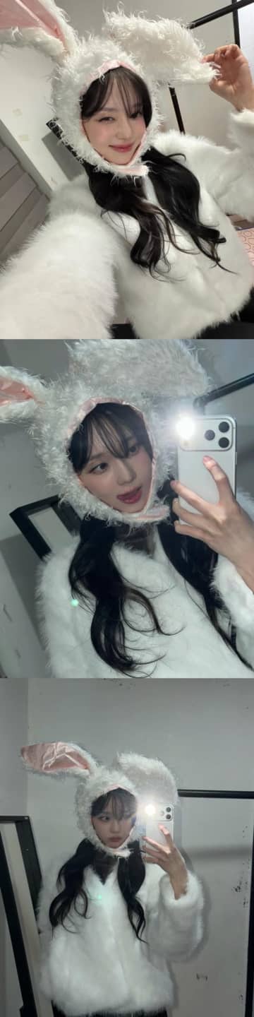 aespa・ウィンター、ふわふわ“白ウサギ”に変身！反則級の可愛さにファン悶絶「萌えキュン」【PHOTO】