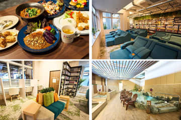 JR中央線 武蔵小金井駅 高架下に極楽湯空間「RAKU SPA Station 武蔵小金井」12/5 OPEN！ 電車の足音と半露天風呂 サウナ 岩盤浴 レストラン  コワーキングスペース　オンもオフもここで何時間でも過ごせる♪