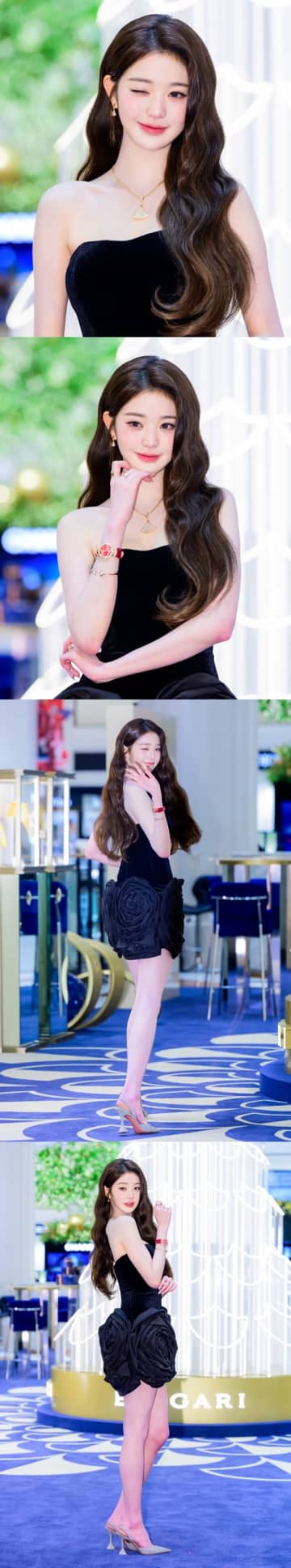 IVE・ウォニョン、ミニドレスから伸びる“美脚”に視線集中！振り向きウインクにキュン【PHOTO】