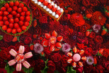 ホテルニューオータニ大阪“恋するいちご”スイーツビュッフェ、クリスマスや桜など月替わりメニューも