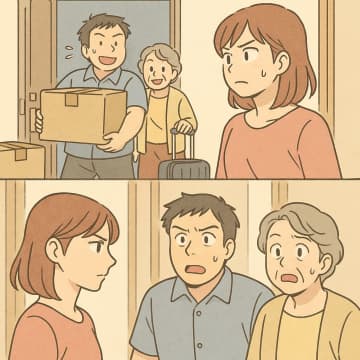 「今日から同居するぞ」と義母を勝手に連れてきた夫。だが、私がある事実を告げ、追い返した話【短編小説】