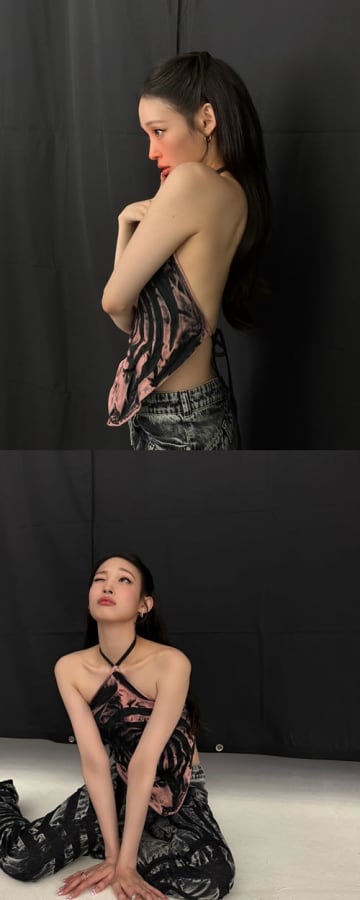 「布1枚だけ…?!」財閥令嬢K-POPアイドル・アニー、危険な“大胆バックレス”衣装で美背中全開【PHOTO】