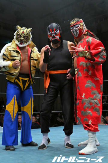 ジャイアント馬場引退記念大会から26年ぶりにザ・グレート・サスケ＆タイガーマスク＆ハヤブサのトリオが再臨！