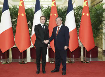 李強総理、マクロン仏大統領と会談