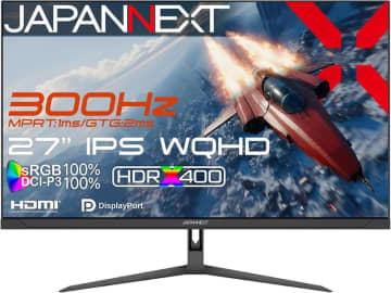 JAPANNEXT、27型WQHD/300Hzのゲーミングモニターなど4機種