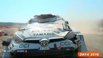 屋根が「つぶれた」世界ラリー、日本人ドライバーが「横転、そして5位転落」 カメラが捉えていた“最終ステージ前のドラマ”に衝撃