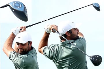 青いフェースの『Qi4D』!? スコッティ・シェフラーが未発表1Wに変更して首位タイ発進