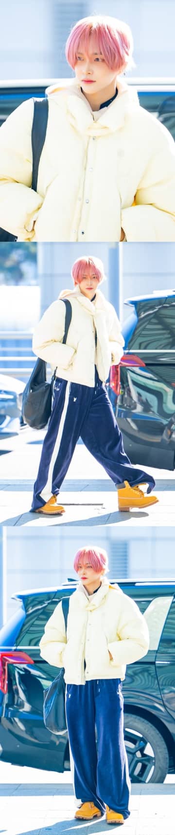 RIIZE・ウォンビン、破壊力抜群の“ピンクヘア”で視線を独占！輝くビジュアルで台湾に出国【空港写真】