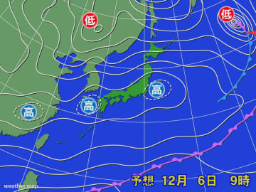 寒気に変わって暖気流入　気温上昇傾向