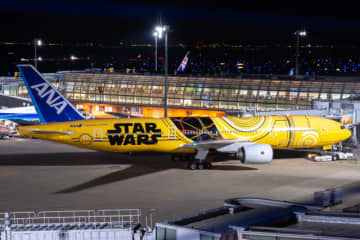 スターウォーズ「C-3PO ANA JET」1月9日に特別塗装での運航終了… ラスト3日間は固定運用実施！