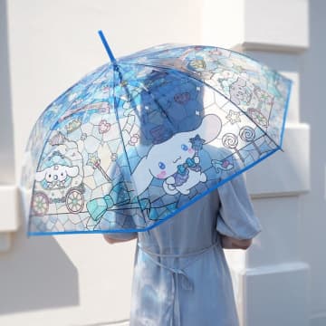 【待望の再入荷】「サンリオ」シナモロールのステンドグラス傘♪ きらめく幻想的なデザインが美しすぎる~