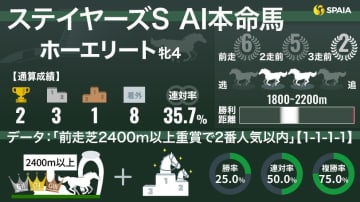 【ステイヤーズS】AIの本命はホーエリート　「複勝率75%」好データ該当で軸として信頼