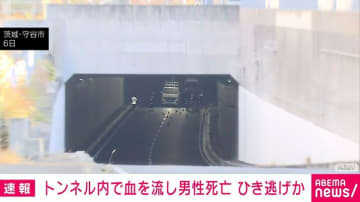 トンネル内で血を流し男性死亡 ひき逃げか 茨城・守谷市