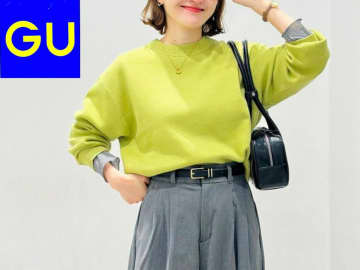 ラクちんなのにキレイ見え♡【GU】週5で着たい「スウェットライクニット」