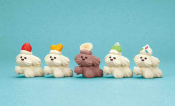 ガチャ「ホイップわんちゃんのくらし」の新作“おめかし”が12月中旬発売ミックスフルーツ＆チョコスプレー風デザインの全5種