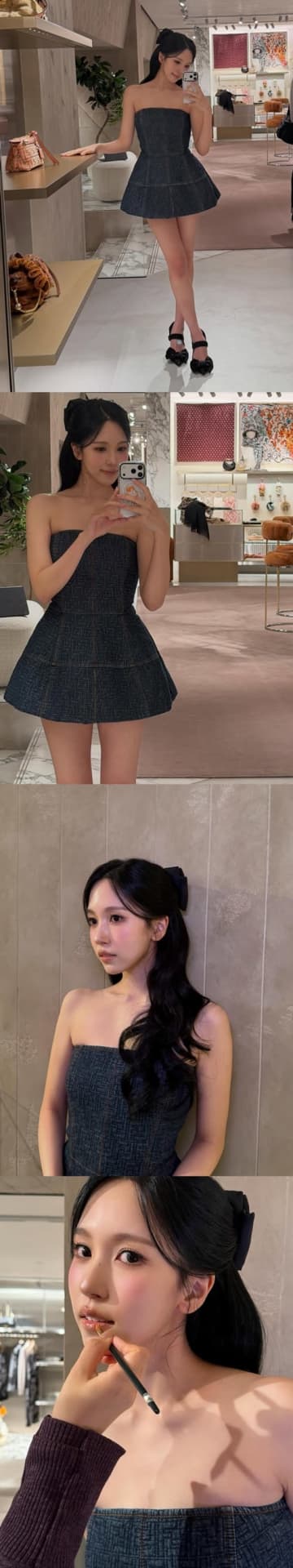 TWICE・ミナ、“布少なめ”ドレスで魅了…圧巻スタイルに「ため息しか出ない」の声【PHOTO】